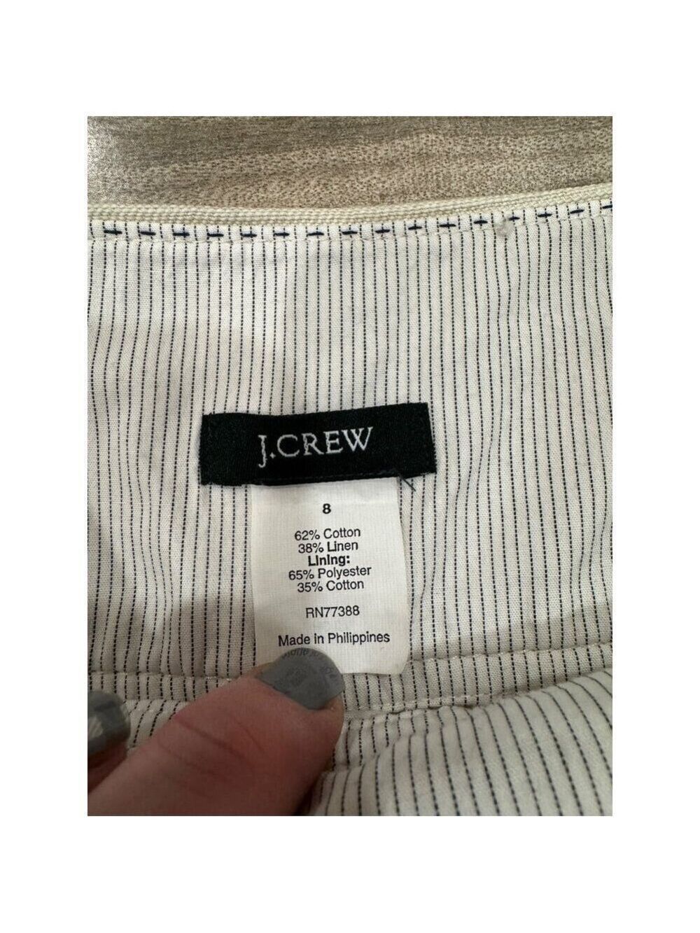 J Crew Linen Blend A Line Skirt Size 8 EUC - Picture 7 of 7